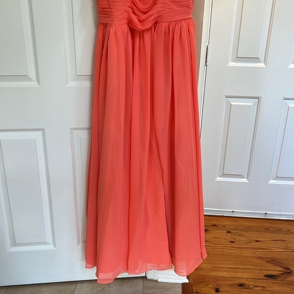 Hebeos A-Line/Princess Halter Sleeveless Ruched Floor-Length Chiffon Dresses - Picture 3 of 8